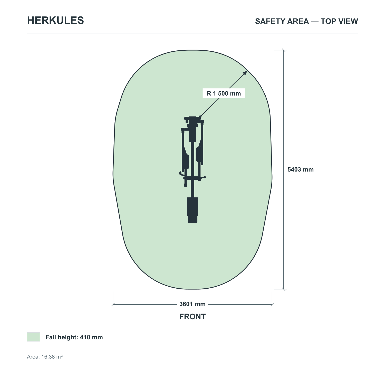 Elliptical Bike with USB Charging | Herkules Fitness — Safety area