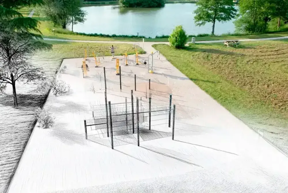 Projekt zewnętrznego terenu sportowego