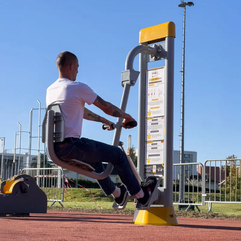 station de fitness extérieure leg press herkules