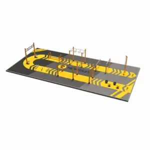 parcours Ninja extérieur, obstacles sécurisés en acier galvanisé, idéal agilité et défi sportif.
