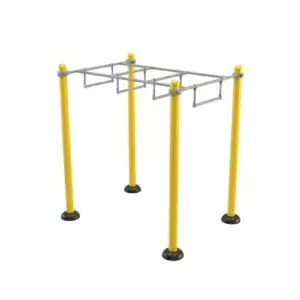 Obstacle Ninja extérieur Herkules NJA-06 Barres Ninja, structure en acier galvanisé avec barres suspendues pour entraînement force et coordination.