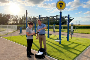 inspection sav d'une aire de fitness extérieure