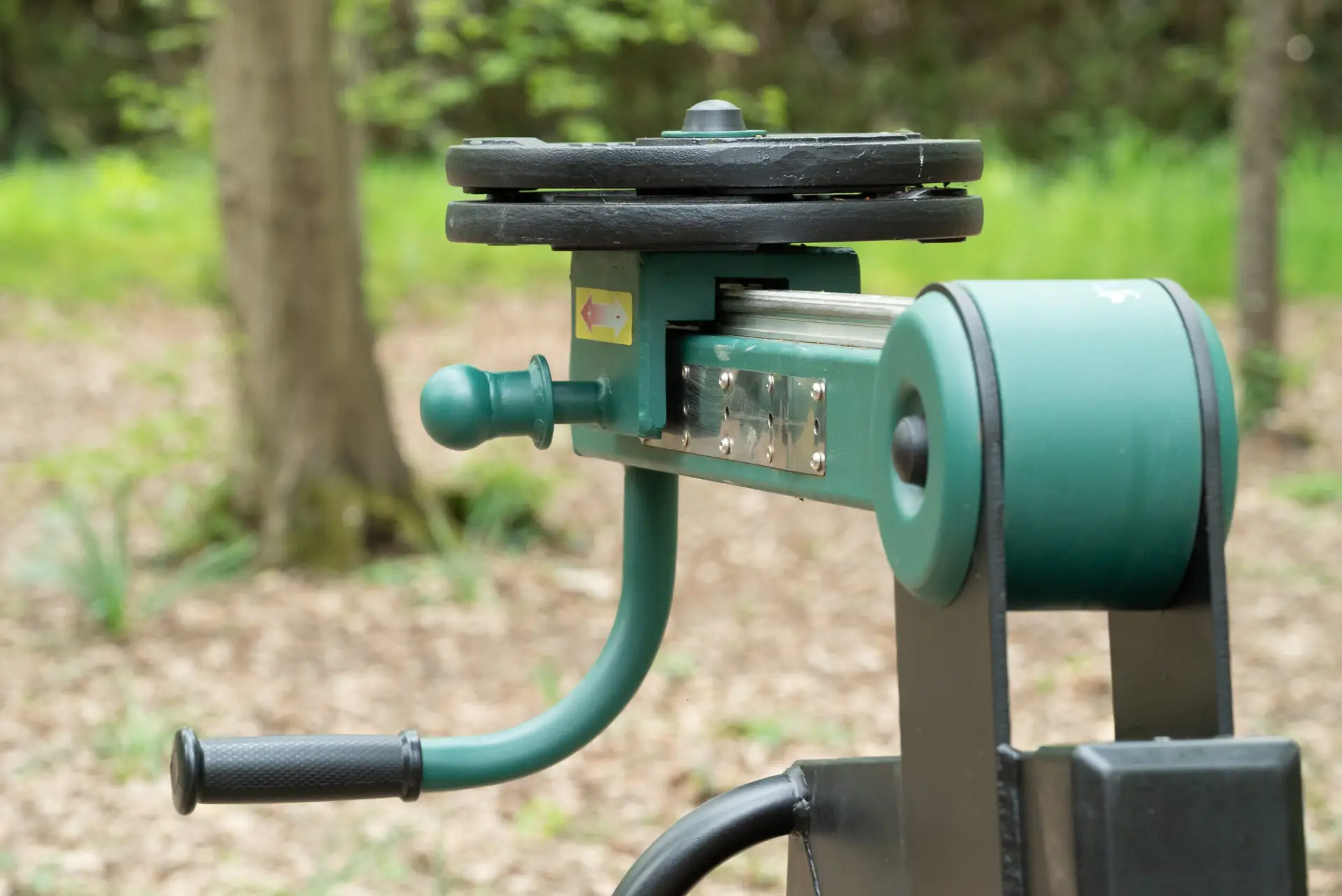 Zoom sur les poids d'un bench press