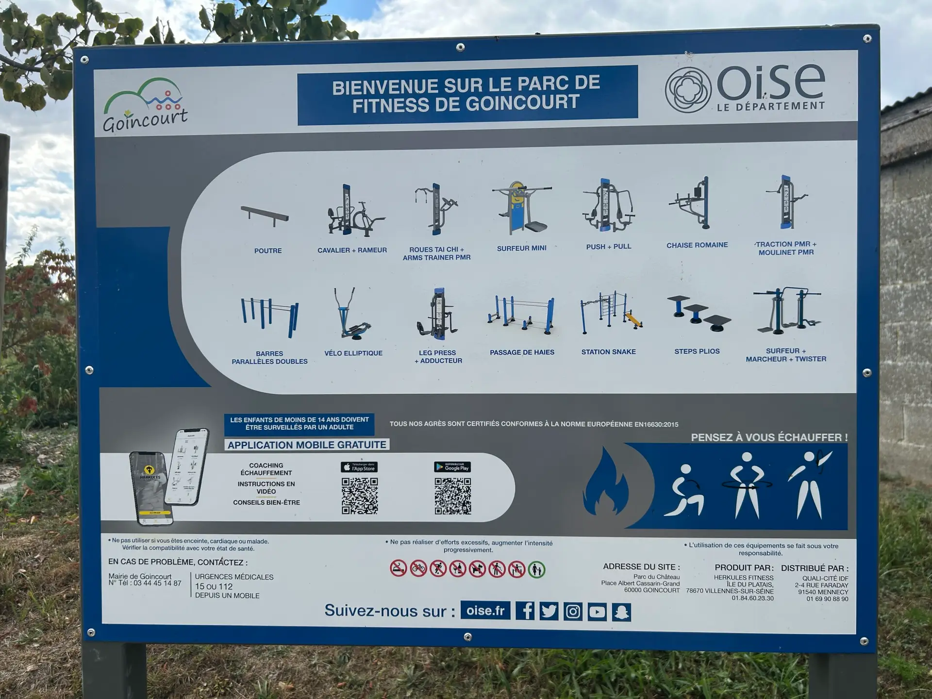 Panneau d'information TI-01 à Goincourt