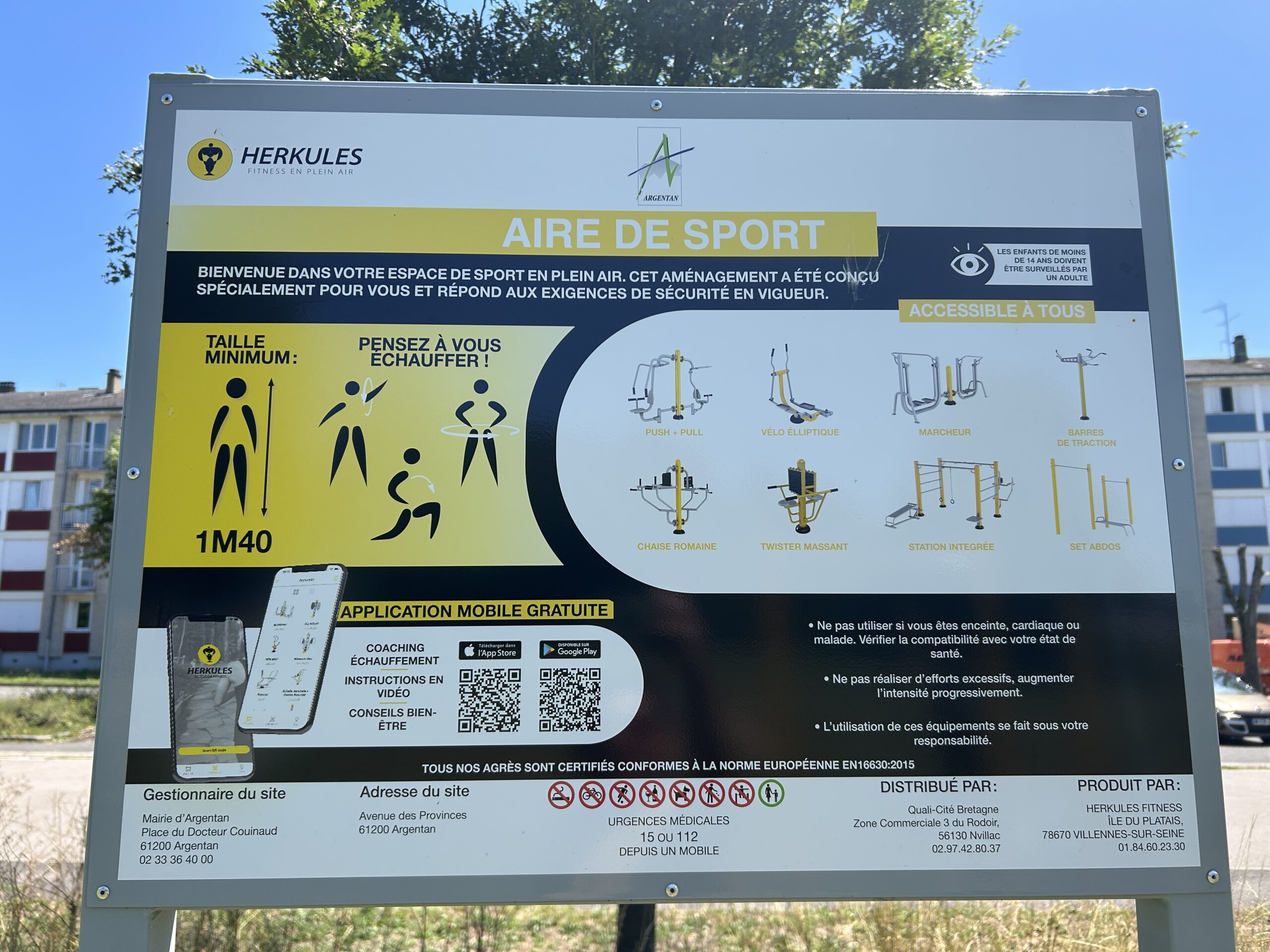 Tablica informacyjna w Argentan