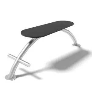 Banc abdos en inox pour espace fitness extérieur - Herkules Fitness