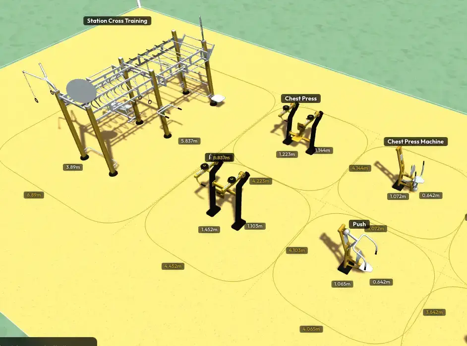 Air de fitness avec EPDM jaune