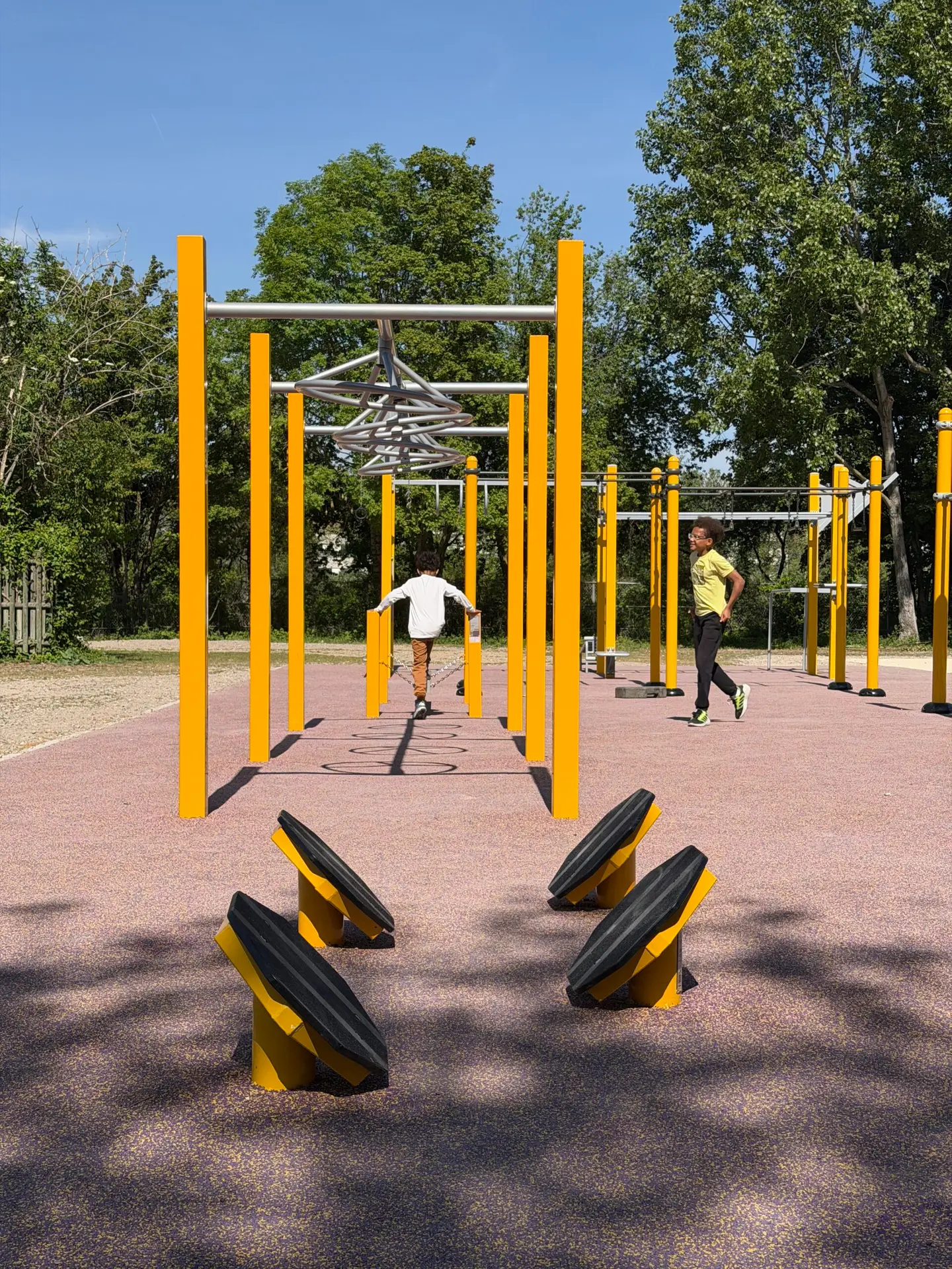 inclined planes on the ninja course