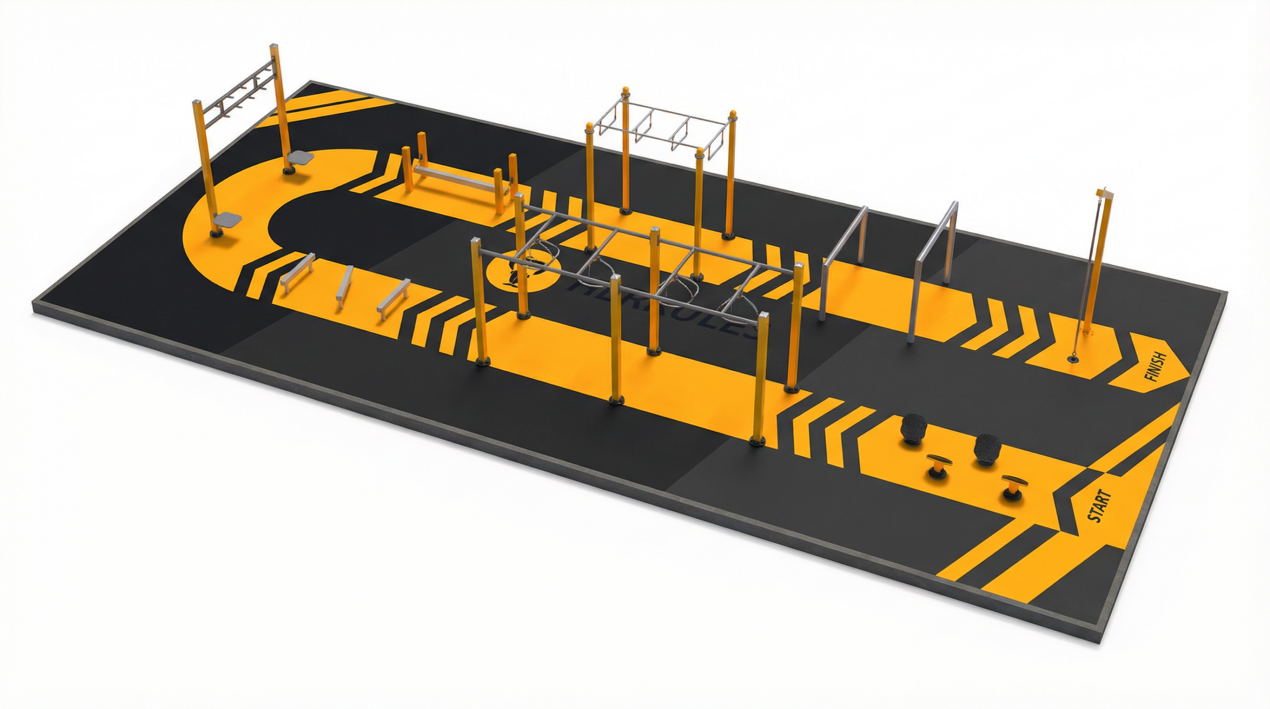 3D of the complete ninja course