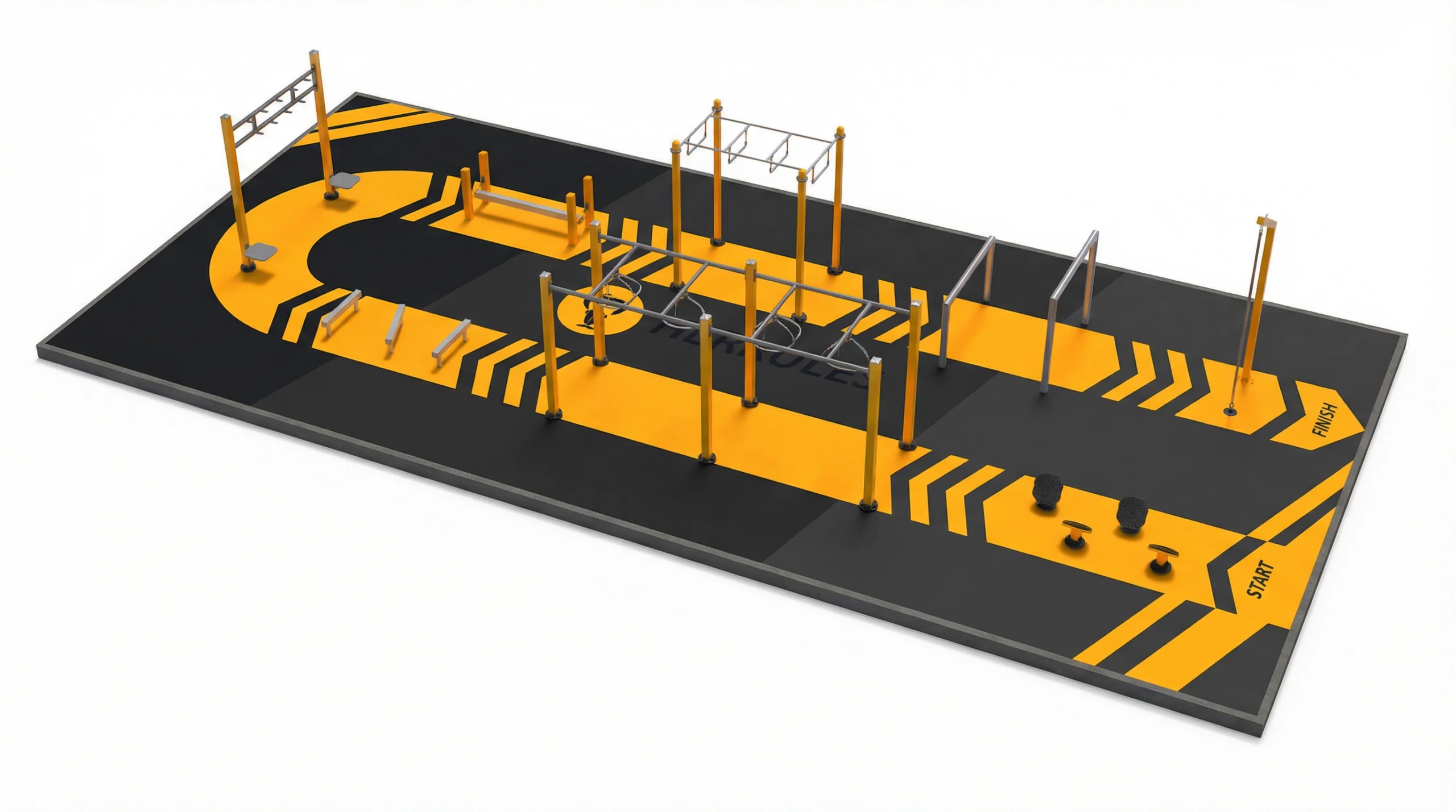 3D du parcours ninja complet