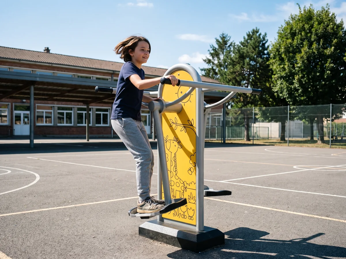 Surfeur de fitness extérieur pour enfants en cour de collège