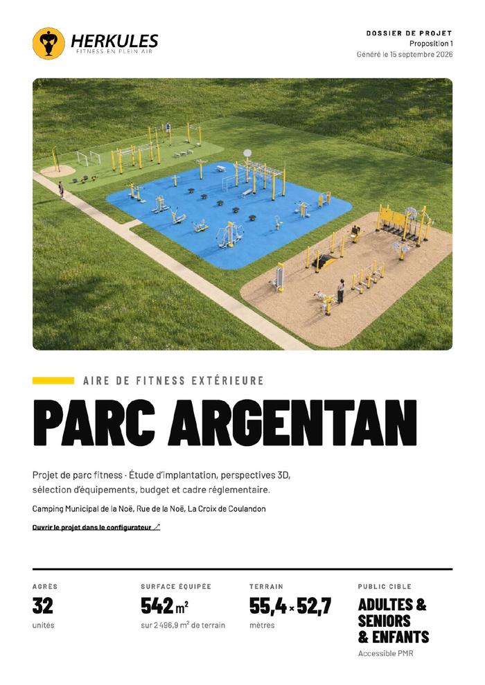 Cover of the Argentan fitness park project file
